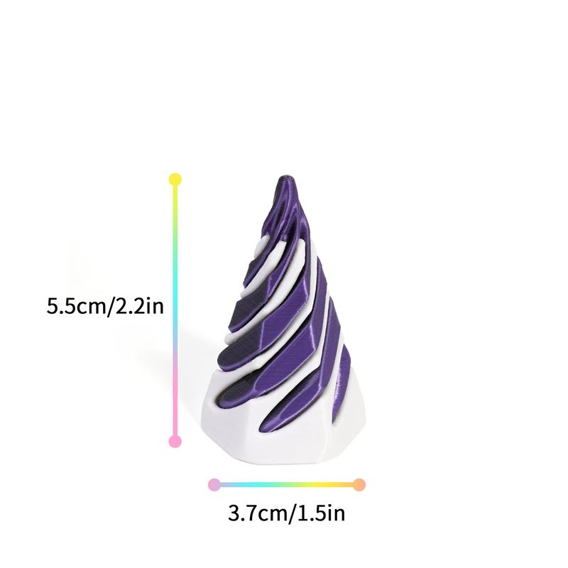 3D Printed Spiral Cone Toys Impossible Pyramid Pass Through Sculpture Mini Vortex Thread Illusion Stress Relief Screw Toys