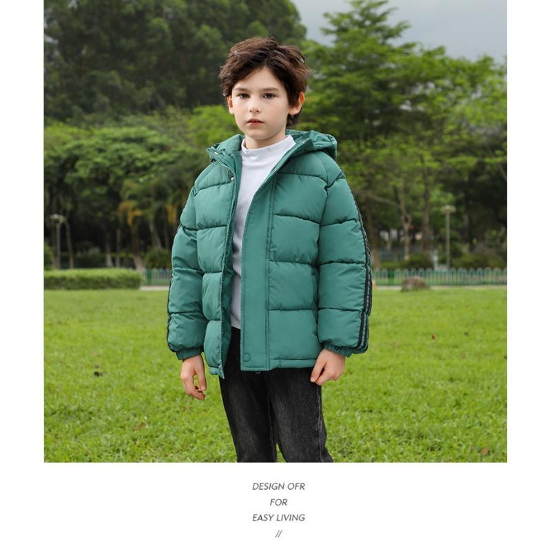 Autumn and Winter Children's Cotton Jackets, Thick Hooded Jackets for Boys and Girls, Down Cotton Jackets, Short Children's Clothing