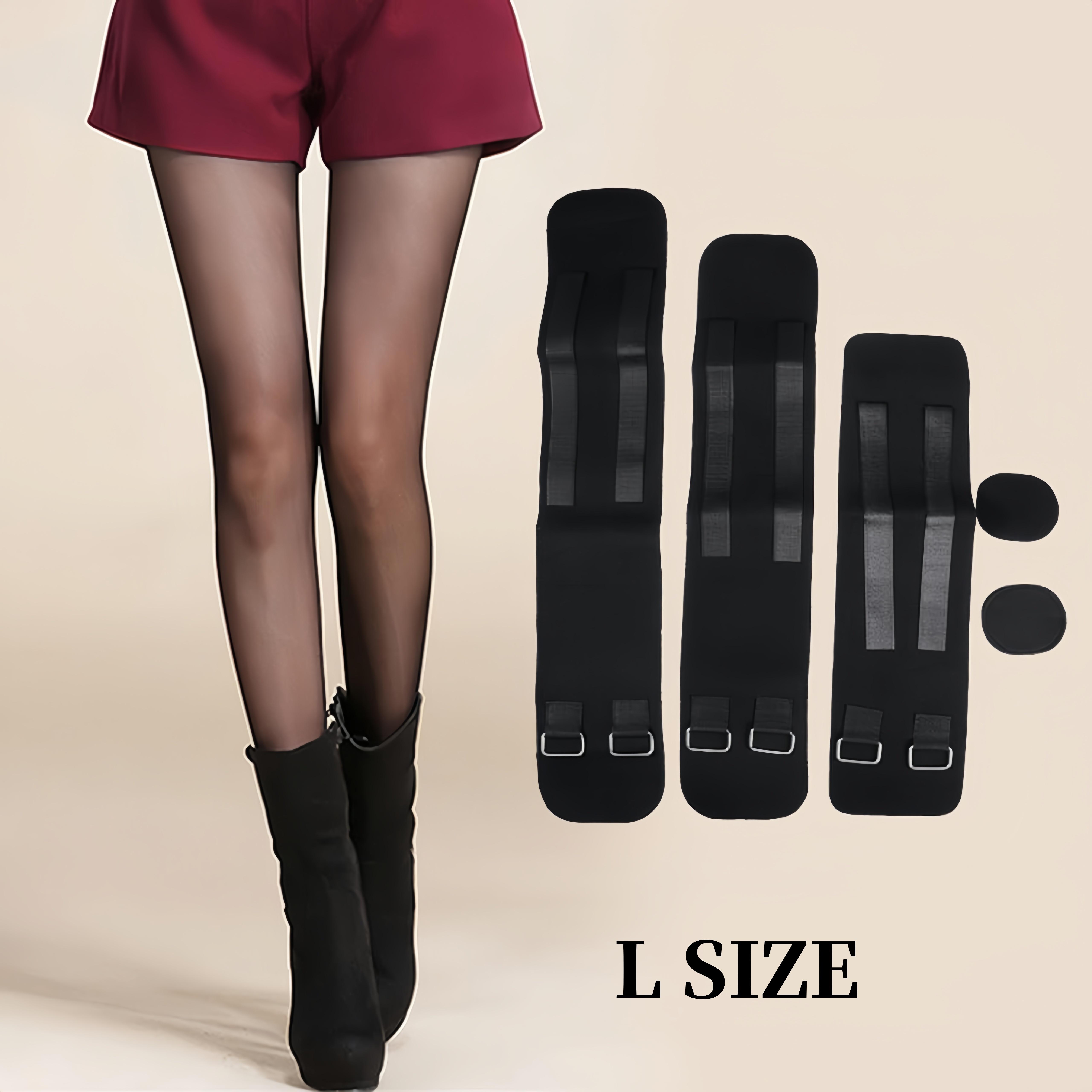 3-Piece Adjustable Leg Straps, Comfortable, With Free Gasket L-Size чёрный