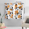 2pcs,2D Plane Printing Light Filtering Curtains Autumnal Leaves Durable 100% Polyester Fabric (without Rod) Art Deco Festive