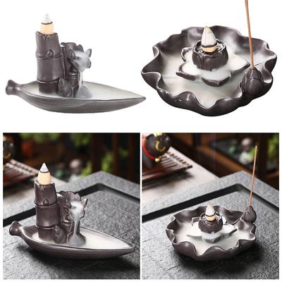 Ceramic Waterfall Smoke Backflow Incense Burner Holder Censer Inscent Stick Home Decoration