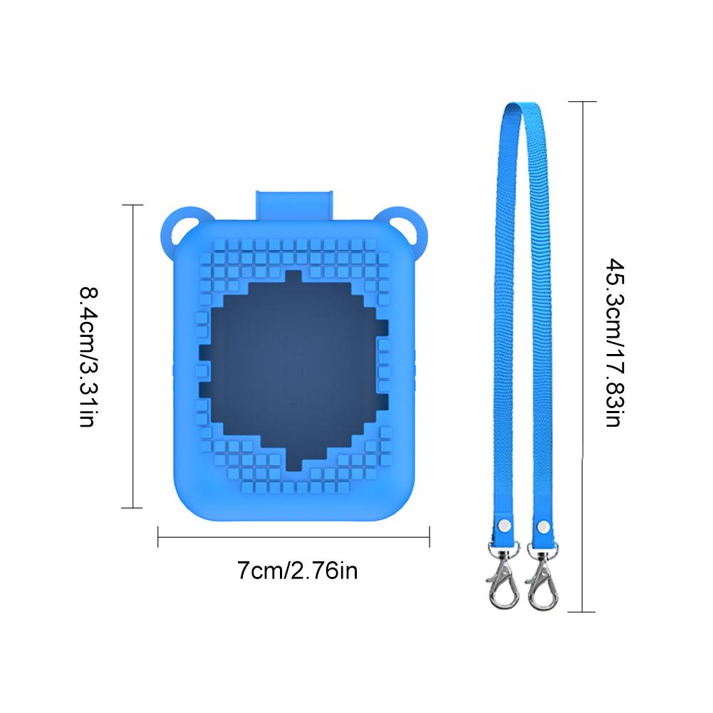 Silicone Cover Case Anti-Scratch Protective Case Shockproof Washable with Lanyard for Bitzee Virtual Electronic Pets Accessories