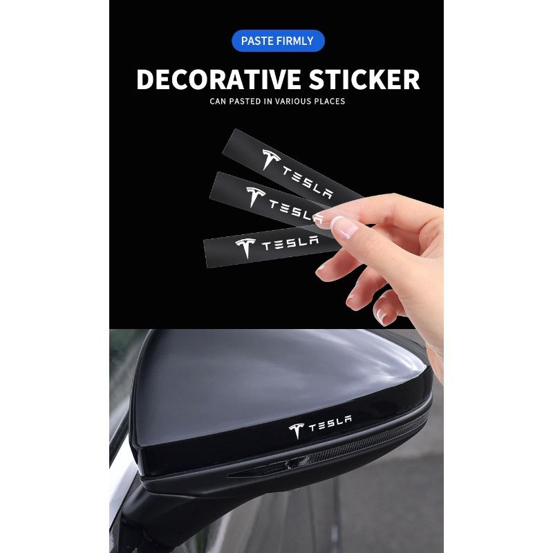 2/5/10Pcs Car Interior Random Stickers Car Steering Wheel Emblem Styling For Tesla Model 3 Model X S 2016-2023  Model Y Decals TM3 TMX