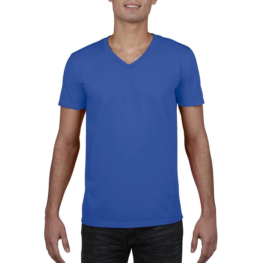 Gildan Mens Soft Style V-Neck Short Sleeve T-Shirt