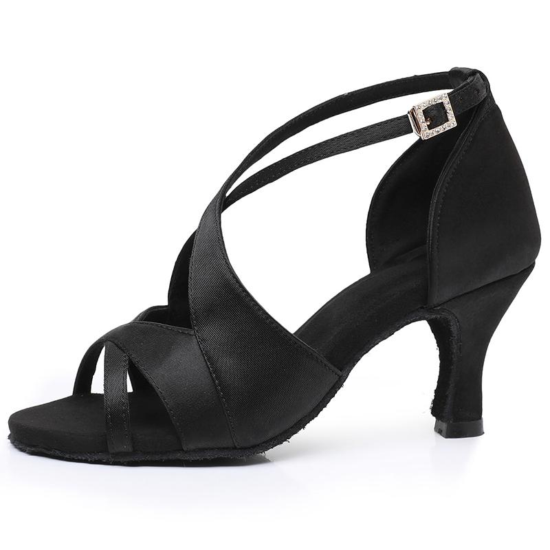 Latin Dance Shoes For Women Adults Soft Satin Breathable Sneakers Performance Shoes Cha Cha Fashion Social Dance Shoes Satin