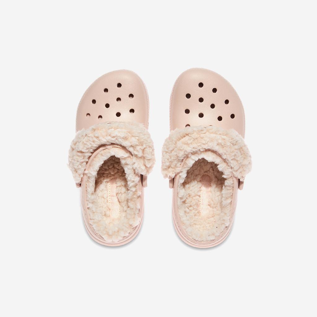 [Crocs] Kids' Classic Fleece Lined Clog [CRS212856-QUARTZ]