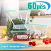 60 Pieces Zipper Bag Food Classification Storage Bag Food Preservation Seal Bag