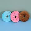 Plush Donut Dog Toy Squeaky Interactive Dog Chew Toy Stuffed Doughnut Soft Puppy Teething Toy for Cats And Dogs Indoor Play Chewing Instinct
