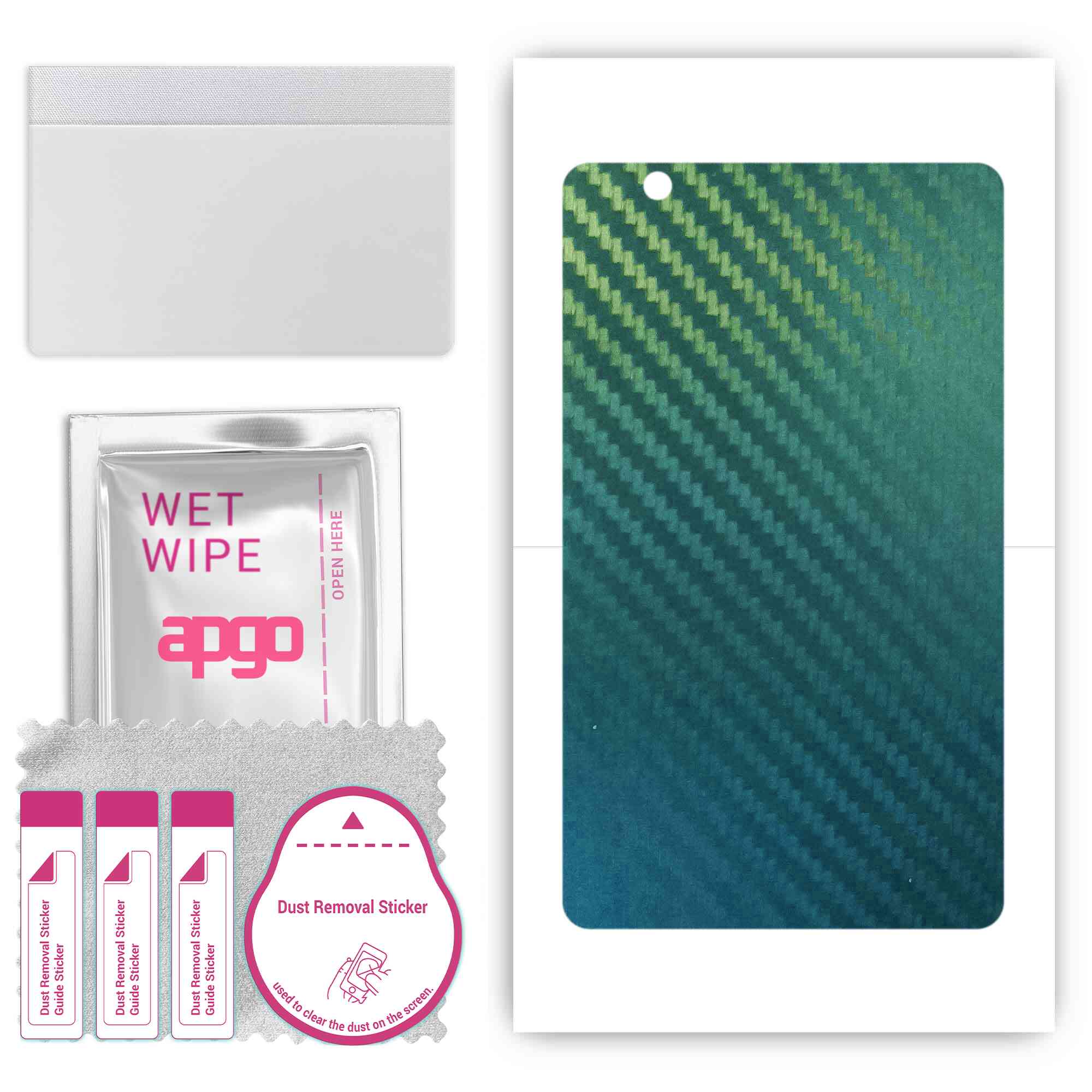 

apgo Protective Skin Sticker for the back compatible with Teclast M8, Wrap Film, Foil, Vinyl - Pattern Carbon Chameleon CAKA1