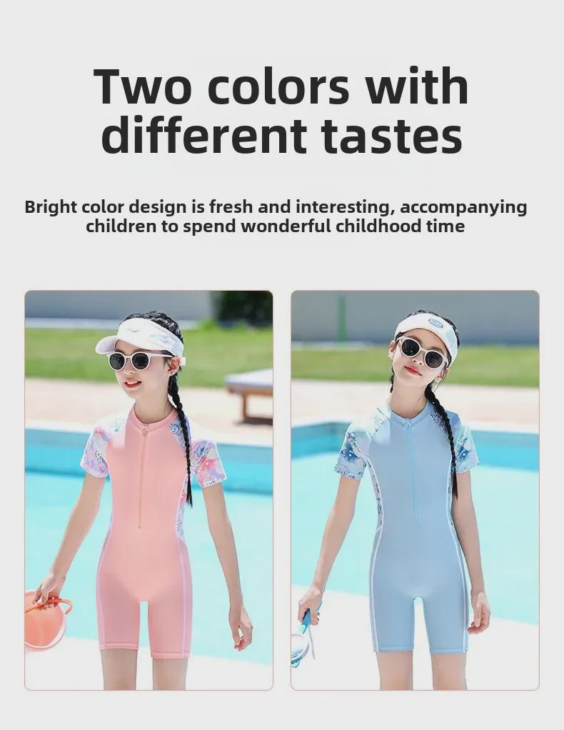 2024 Girls' One-Piece Swimsuit: Fresh Summer Style for Kids - Perfect for Beach and Hot Springs