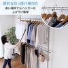 YAMAZEN Tension Pole Large Easy Indoor Tension 60kg Load Clothes Hanger Width X Depth 10cm X Height Assembly Matte Rack, Hanger, Double, Heavy-Duty,