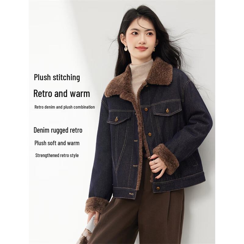 

Женская утепленная джинсовая куртка Xinfeiyu XL