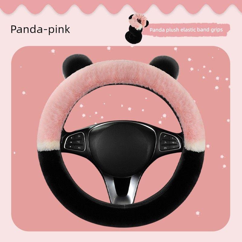 Car Steering Wheel Cover, Winter Plush Handle Cover, Warm Handle Cover, Cute Handle Cover for Girls, Cartoon Handle Cover