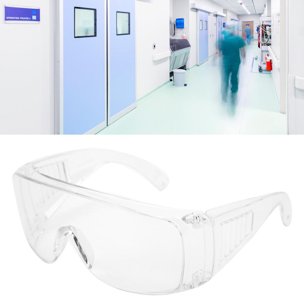 Safety Goggle Transparent Lens Dustproof AntiFog Droplets Protection Glasses 99percent Transmittance