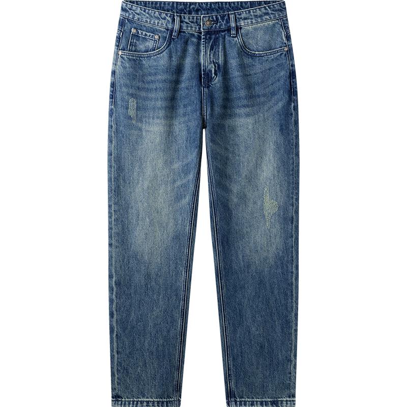 

NVG·YOUNG Мужские синие хлопковые зауженные джинсы 34