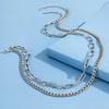 Hip-hop Style Punk Retro Figaro Chain, Threaded Chain, 2 Double Neck Necklaces