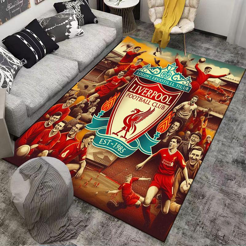 Liverpool Football Club Carpet Non-slip Rug Suitable for Living Room and Bedroom Sofas