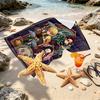Serviette de plage personnalisée avec nom et motif Demon Slayer, pour Voyage Camping Fête à la plage Décoration de maison, Cadeau d'anniversaire pour la Famille & les Amis