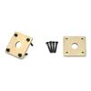 Square Jackplate Flat Bottom Metal Square Jacks Plate with Screws Electric Guitar Accessories Easy to Install