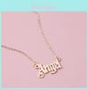 Elegante Collana con Lettera Angelo in Argento per Donna con Design Minimalista di Tendenza