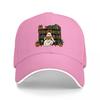 Ghost Reading In Library Bookshelf Halloween Theme Baseball Cap with Pumpkin and Plant Design Black Adjustable Hat for Adults