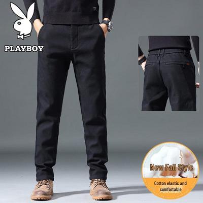Men's Plush Lined Straight Fit Casual Pants