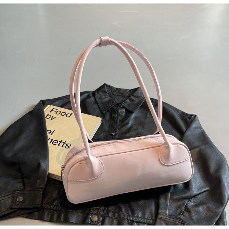 2025 New Niche Design Fashionable Portable Baguette Bag Fashionable Versatile Large Capacity Bowling Underarm Shoulder Bag