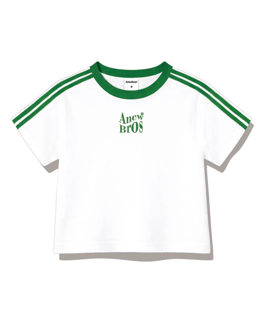 ANEWBROS Bro Name Mark Semi-Crop Track Short Sleeve T-Shirt 6 Colors [Anse_6002]