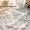 Japanese Girl's Ice Silk Lace Underwear - Lightweight, Breathable, Mid-Waist, Seamless, Cute Triangle Pants with Cotton Crotch.