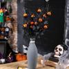 Halloween Centerpieces Black Pumpkins Floral Arrangement Adjustable Stem Plastic Decoration For Themed Parties Family Gatherings