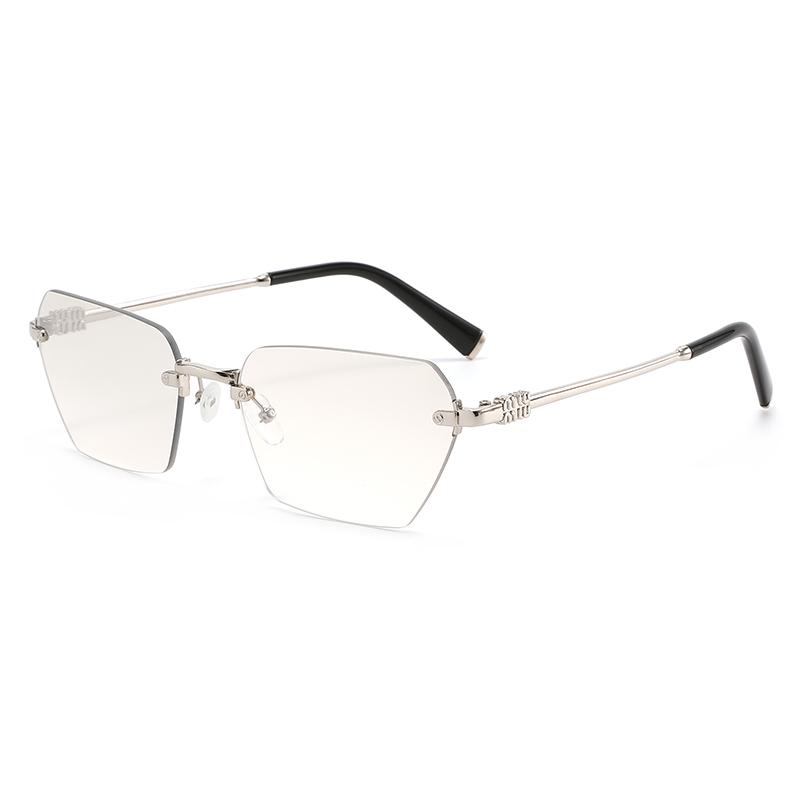 

Metal Frameless Square Sunglasses for Men and Women Fashion Trendy Outdoor Street Photography Sunscreen Sunshade Glasses C9