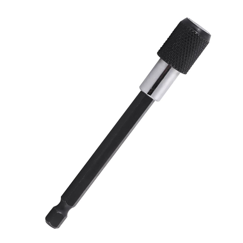 1/4 Inch Hex Shank Quick Relse Screwdriver Drill Bit Holder (black Knurling 100MM)