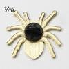 Colorful Rhinestone Brooches Gothic Spider Brooch Pin, Rhinestones Decor, Retro Simulated Lapel Pins Alloy Decorative Pin for Jackets And Backpacks