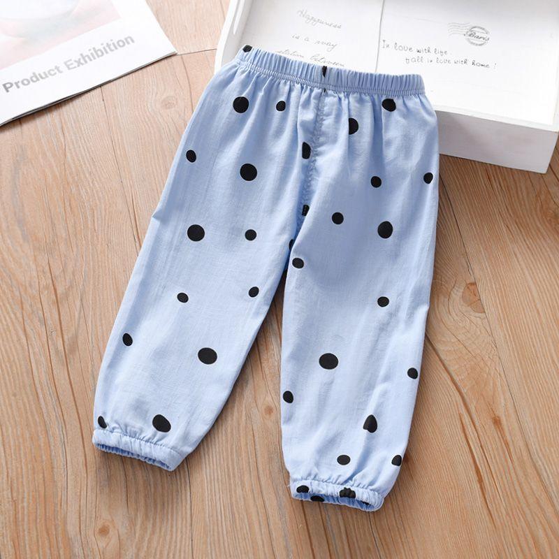 Children's Clothing Girls' Leggings Summer Thin Fit Children's Cotton Nine Quarter Pants Breathable Mosquito Proof Pants