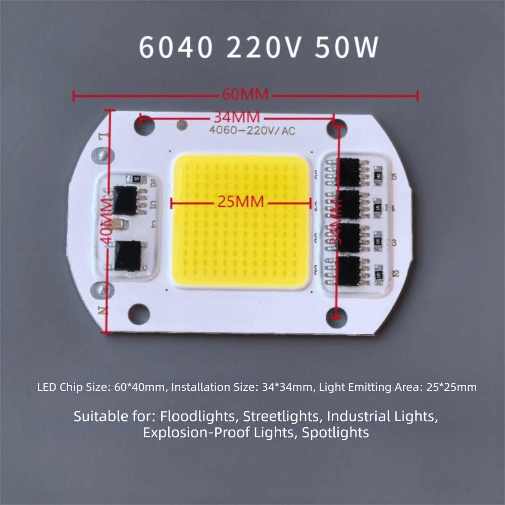Durable 50W LED Lights Chip No Need Driver DIY COB Bead Bulb Chip for Garden Lighting Focus Spotlight Flood Lamp