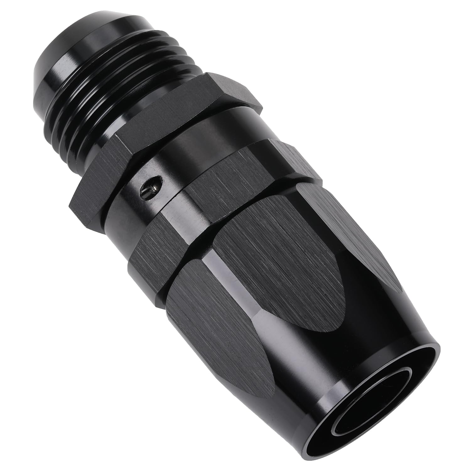 12AN Наружная резьба раструб к 12AN Поворотный фитинг-адаптер для шланга Прямой Алюминиевый Черный 12AN чёрный