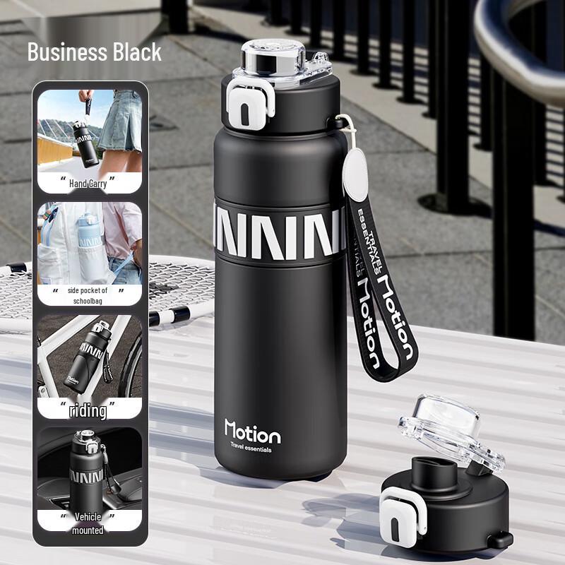 MRSIKEY 316L Stainless Steel Insulated Straw Water Bottle