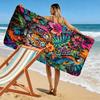 Tiger and Parrot Tropical Jungle Art Beach Towel Quick-drying for Travel Outdoor Sports Jogging Beach and Swimming