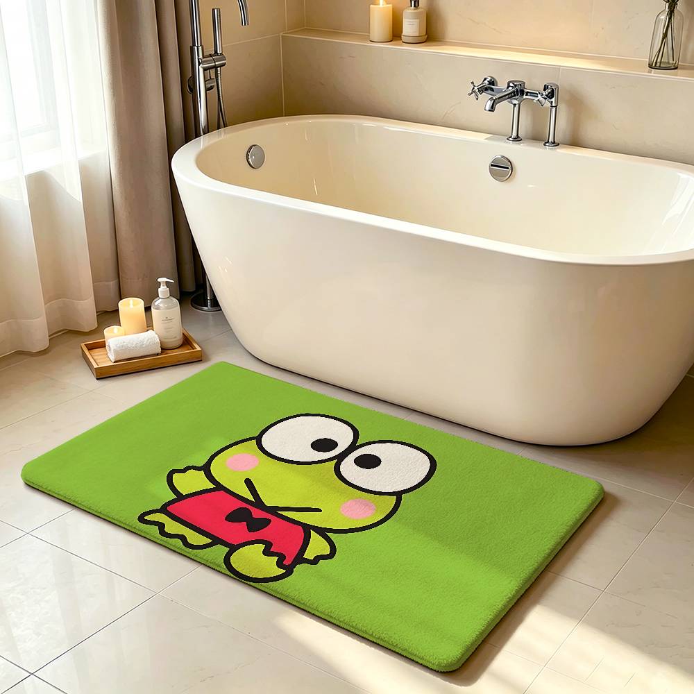 Kawaii-K-kERoppis-Cartoon Carpet Bathroom Anti-slip Mat Door Mat Home Decoration Mat Entrance Door Mat Scratch-resistant DoorMat