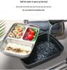 Multi-Compartment Stainless Steel Bento Box - No Flavor Mixing, Microwave Safe, Ideal for Students and Office Workers, Portable Lunch Solution
