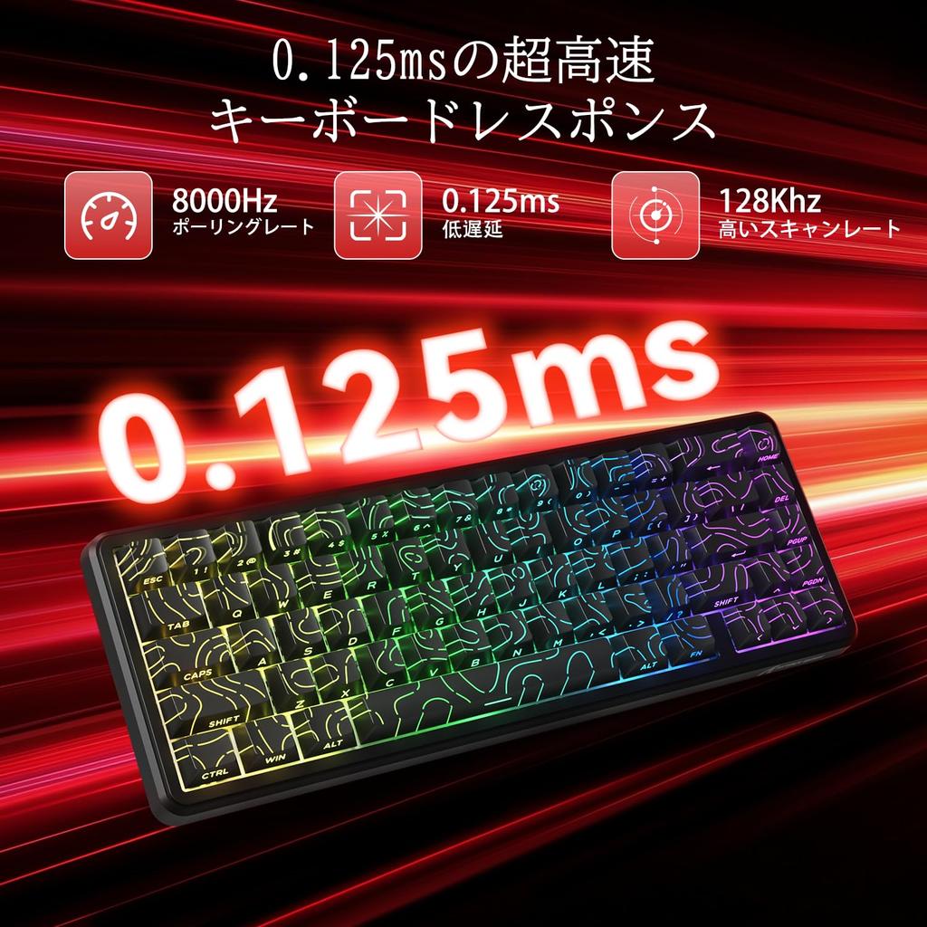 ATTACK SHARK X65 HE Rapid Trigger Magnetic Wired Gaming RT 8K Polling 0 Dead Snap 128K Scan QMK Web RGB Key Top Customizable Trigger 8K Coiled Cable