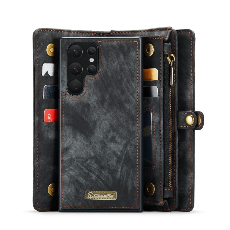 Para Samsung Galaxy S22 Ultra 5G Funda CaseMe-008 Desmontable Multifuncional con Tapa Horizontal de Cuero