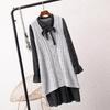 Women's V-Neck Sweater Vest & Knitted Top Set - Mid-Length, Thickened, Korean Style, Sleeveless for Autumn/Winter 2024