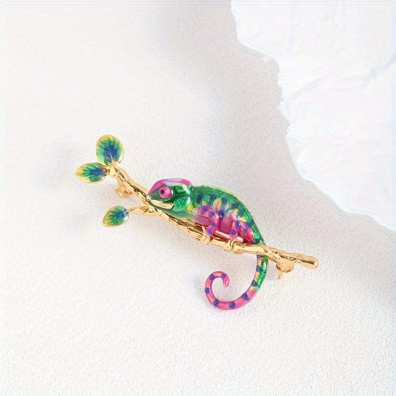 SKEDS Classic Women Men Vintage Crystal Lizard Badges Brooch Fashion Baroque Boutique Shining Pin For Ladies's Clothing Coat
