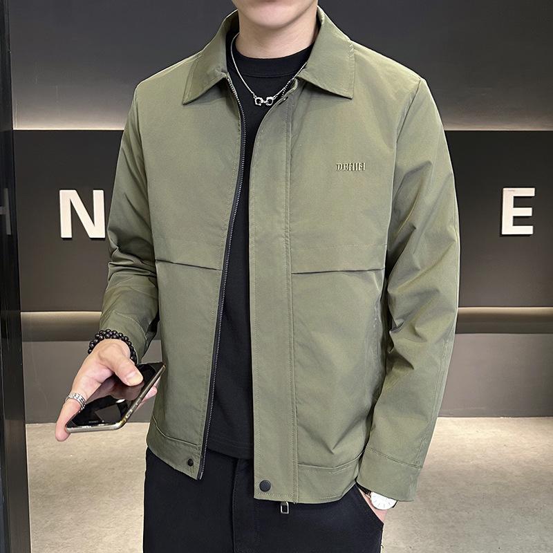 Lapel Jacket Men's Spring and Autumn 2025 New Trend Casual Thin Executive Jacket Men's Spring Clothes