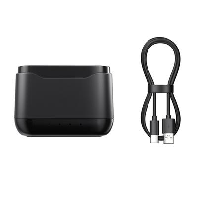 Portable 3 Slot Charger Station Holder for 13 Black Camera Batteries with USB C Charging Cable Power Cord