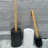 Long-Handle Toilet Brush and Base Set for Dead Angle Cleaning