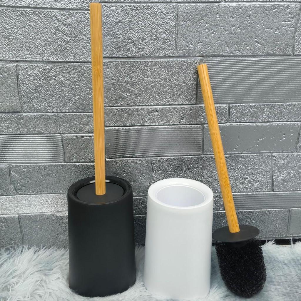 Long-Handle Toilet Brush and Base Set for Dead Angle Cleaning