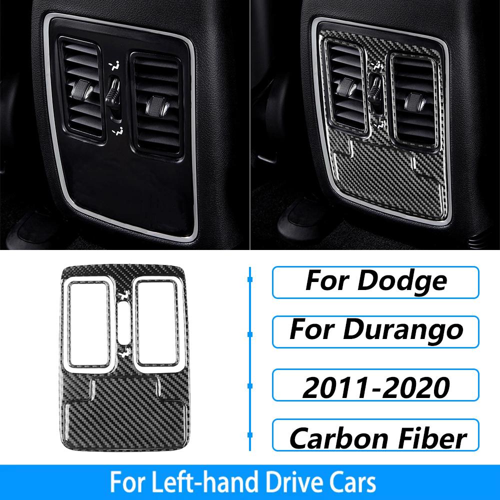 For Dodge Durango 2011-2020 Carbon Fiber Center Console Gear Shift Air Outlet AC CD Window Lift Trim Set Car Accessories Sticker