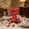 Modernes Herz-Rosen-Ornament Romantisches Herz-Statuen-Ornament Kreatives Liebes-Ornament Valentinstagsgeschenk
